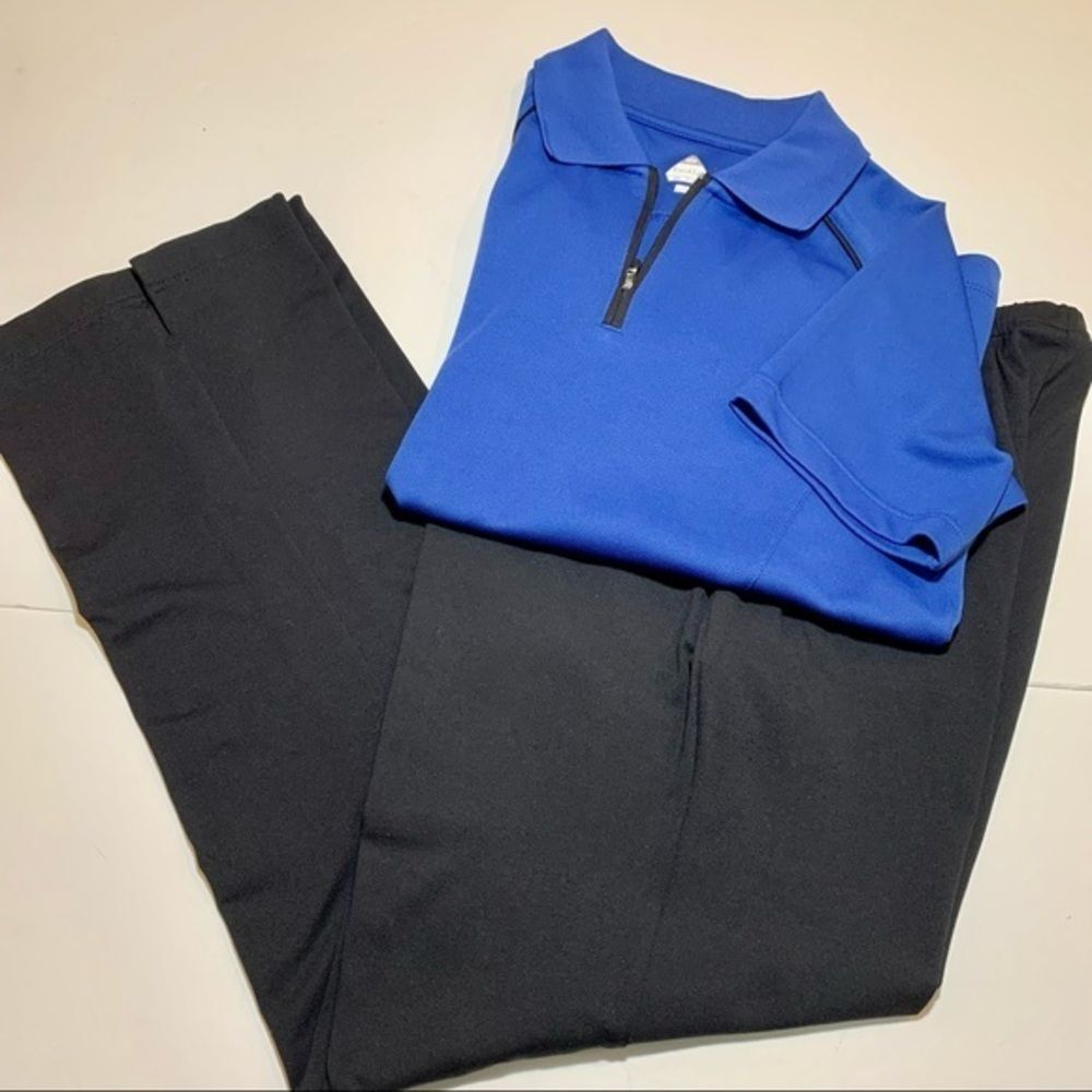 Bolle Blue Tennis Top & Marcia Black Pants S/M